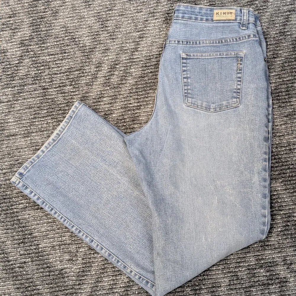 Kikit Maurice Sasson Women's Vintage Lightwash Denim Bootcut Jeans Size 16